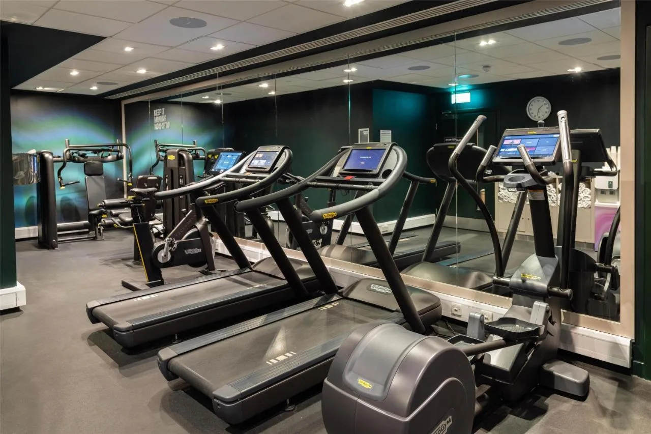 Gym with treadmill machines at YOTEL London City, London